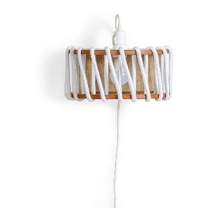 Aplică cu structură din lemn EMKO Macaron, lungime 30 cm, alb