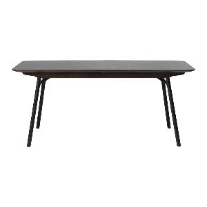 Masă de dining extensibilă Unique Furniture Latina, negru, 180 x 90 cm