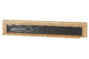 Etajera din pal Large Kama 35 Stejar / Negru, l144xA23xH23 cm
