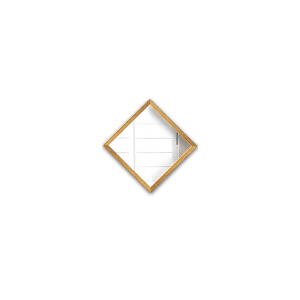 Set 3 oglinzi de perete Oyo Concept Luna, 24x24 cm, auriu