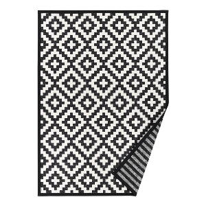 Covor reversibil Narma Viki Black, 100 x 160 cm, alb - negru