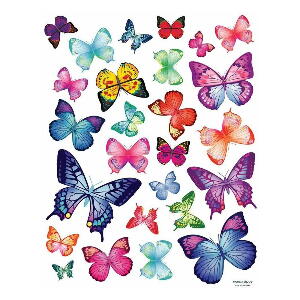 Set 26 de autocolante Ambiance Exotic Butterflies