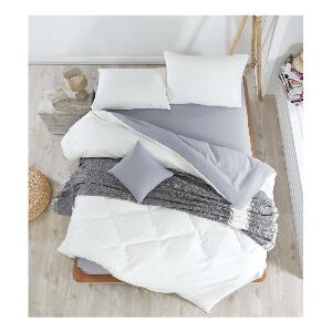 Lenjerie de pat cu cearșaf pentru pat dublu Iris, 200 x 220 cm
