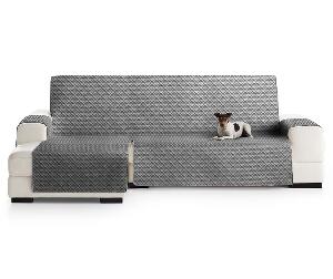 Husa matlasata pentru coltar stanga Oslo Dark Grey 290x150x80 cm - Eysa, Gri & Argintiu