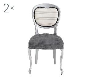 Set 2 huse elastice pentru scaun Ulises Grey 40x40 cm - Eysa, Gri & Argintiu